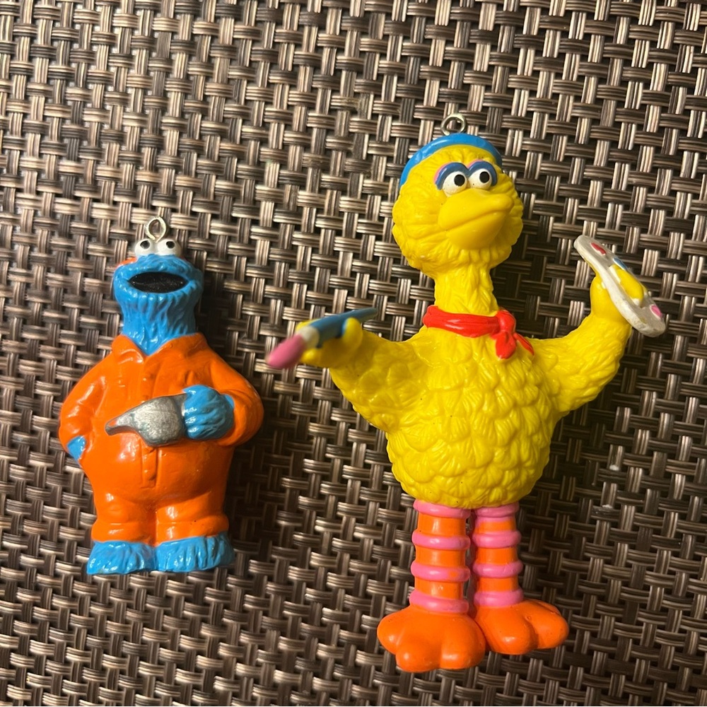 Sesame Street Christmas Ornaments Bog Bird & Cookie Monster